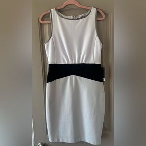 Elegant White and Black Dress